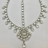 Boho Bridal Crystal Head Chain Vintage Rhinestone Tiara