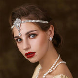 Rhinestone Water Drop Head Chain Bridal Wedding Headband
