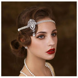 Rhinestone Water Drop Head Chain Bridal Wedding Headband