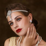 Rhinestone Water Drop Head Chain Bridal Wedding Headband