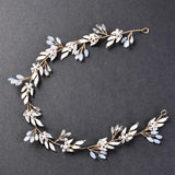 Floral Pearl Crystal Hairbands Bridal Hair Jewelry