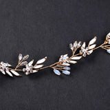 Floral Pearl Crystal Hairbands Bridal Hair Jewelry