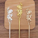 20Pcs Ancient Chinese Metal Hair Sticks Hairpins Flower Shape Hair Chopstick