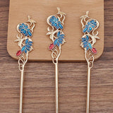 20Pcs Ancient Chinese Metal Hair Sticks Hairpins Flower Shape Hair Chopstick