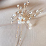 Silvery/Golden Pearl Wedding Hair Pins Bridal Jewelry