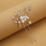 Silvery/Golden Pearl Wedding Hair Pins Bridal Jewelry
