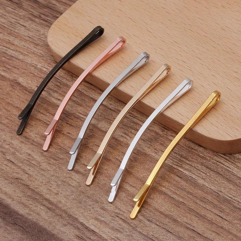 50 Pack 55*2mm Curved Hair Clip Hairpin Bobby Pins Barrette Hairwear