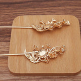10 Chinese Hairpins Metal Hair Sticks DIY Jewelry Vintage Hairwear Accessories