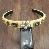 Vintage Pearl Flower Crystal Headdress Tiara
