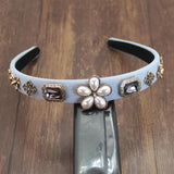 Vintage Pearl Flower Crystal Headdress Tiara