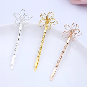 20 Pieces 55*20mm Vintage Hairpin Women Lady Bobby Pins Flower Hairgrip Barrette