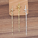 10Pcs 158mm Chinese Metal Hair Sticks Hairpins Hair Chopsticks