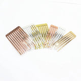 20 PCS 50mm Hair Combs Base 7 Colors 5/10/13 Teeth Copper Hair Com