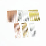 20 PCS 50mm Hair Combs Base 7 Colors 5/10/13 Teeth Copper Hair Com