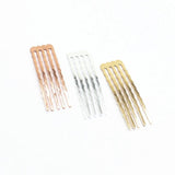 20 PCS 50mm Hair Combs Base 7 Colors 5/10/13 Teeth Copper Hair Com