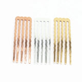20 PCS 50mm Hair Combs Base 7 Colors 5/10/13 Teeth Copper Hair Com