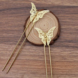 5 pcs Chinese Hairpins Hair Sticks Filigree Butterfly Hair Forks