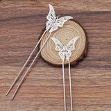 5 pcs Chinese Hairpins Hair Sticks Filigree Butterfly Hair Forks