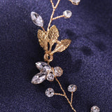 Leaf Silver Hair Vines Crystal Headbands
