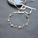 Bridal Pearl Headband Crystal Tiara Hair Ornament