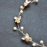 Bridal Pearl Headband Crystal Tiara Hair Ornament