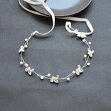 Bridal Pearl Headband Crystal Tiara Hair Ornament