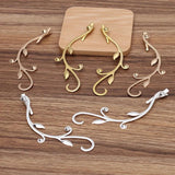 4 Pcs 125mm Copper Flower Hair Clips Metal Hair Claw Barrettes DIY Accessories