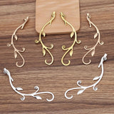 4 Pcs 125mm Copper Flower Hair Clips Metal Hair Claw Barrettes DIY Accessories