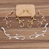 4 Pcs 125mm Copper Flower Hair Clips Metal Hair Claw Barrettes DIY Accessories