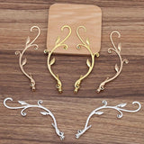 4 Pcs 125mm Copper Flower Hair Clips Metal Hair Claw Barrettes DIY Accessories