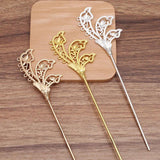 10 Pcs 41*65mm Flower Hair Sticks Bridal Headwear DIY Accessories For Women