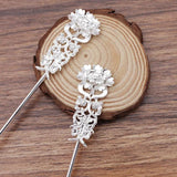10 Pcs Copper Flower Hair Forks Hair Sticks DIY Bridal Wedding Jewelry
