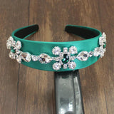 Bohemia Baroque Green Crystal Headband Wedding Hair Accessory
