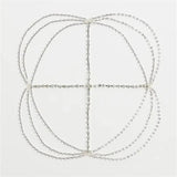 Crystal Rhinestone Headband with Tassel Hair Chain for Wedding Bridal