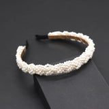 Braided Pearl Headband Women Hair Accessory