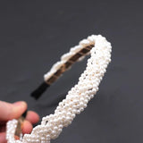 Braided Pearl Headband Women Hair Accessory