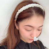 Braided Pearl Headband Women Hair Accessory