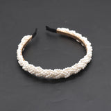 Braided Pearl Headband Women Hair Accessory