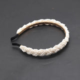 Braided Pearl Headband Women Hair Accessory