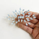 Crystal Women Hair Jewelry Combs Head Decoration Ornament Plant Style Bridal Tia