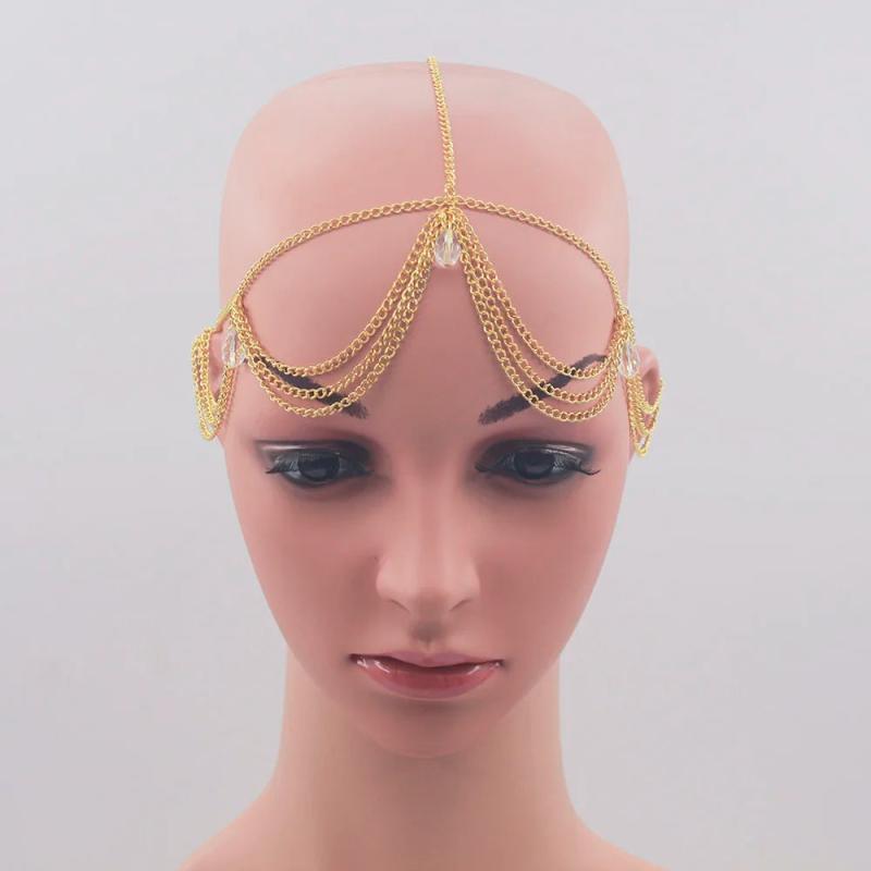 Crystal Tassel Head Chain Women's Hair Jewelry