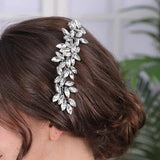 Silver Bridal Headdress with Rhinestones Wedding Hair Accessories