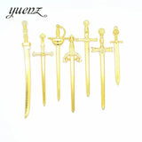 Antique Knight Sword Charms for Jewelry Making DIY Necklace Pendant