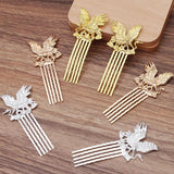 10Pcs Copper Filigree Hair Combs Inserted Comb Hair Accessories 5 Teeth