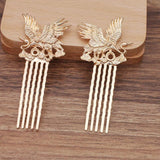 10Pcs Copper Filigree Hair Combs Inserted Comb Hair Accessories 5 Teeth