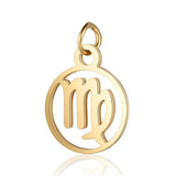 Zodiac Sign Stainless Steel Gemini Horoscope Necklace Pendant