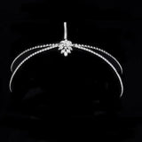 Bohemian Rhinestone Bridal Headband Chain Wedding Crystal Teardrop Band