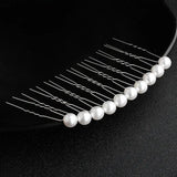 20PCS Pearl Hair Pins Bridal Hair Jewelry Silver Head Decoration