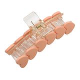Colorful Heart Hair Clips for Women Plastic Gripper Hair Claws Barrette