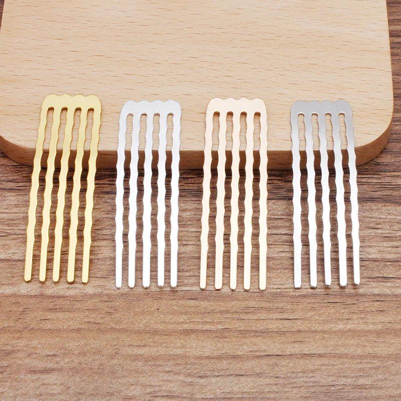 100 Pcs Metal Hair Comb Clips Hairwear Making Materials Women